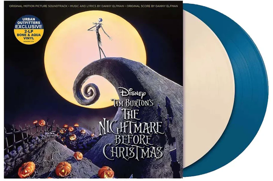 Danny Elfman - Tim Burton's The Nightmare Before Christmas (Original Soundtrack) (Limited Edition, Bone & Aqua Vinyl) (2 LP) - Joco Records