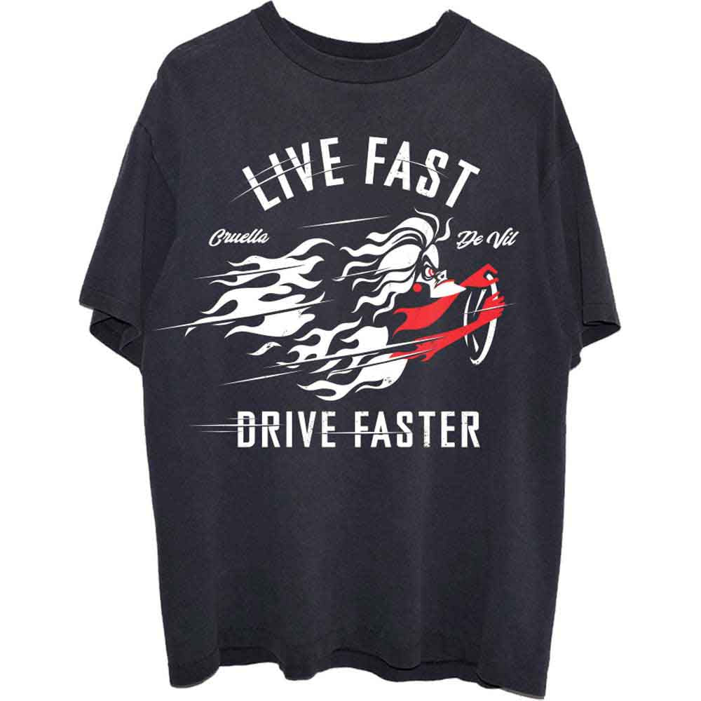 Disney - 101 Dalmatians Cruella Live Faster (T-Shirt) - Joco Records