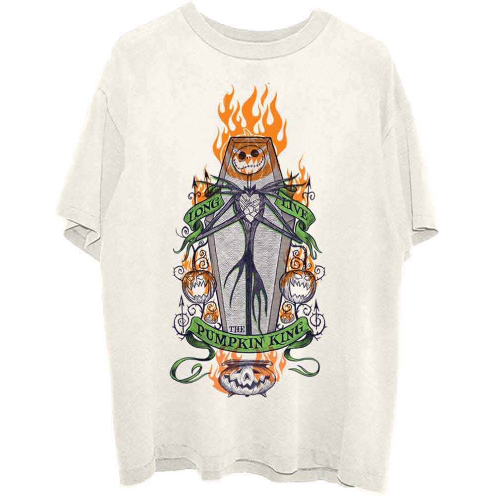 Disney - The Nightmare Before Christmas Orange Flames Pumpkin King (T-Shirt) - Joco Records