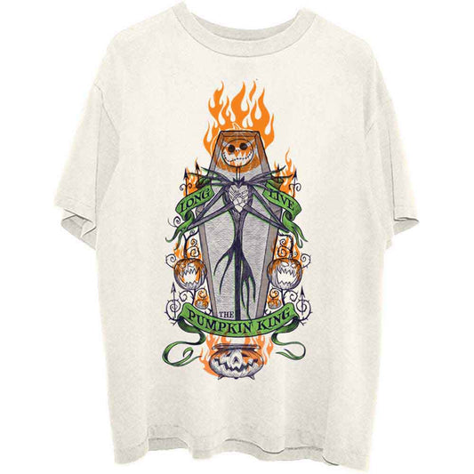 Disney - The Nightmare Before Christmas Orange Flames Pumpkin King (T-Shirt) - Joco Records
