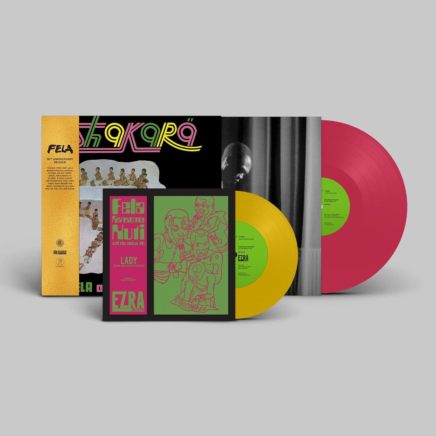 Fela Kuti - Shakara (with Bonus 7", Anniversary Edition, Pink & Yellow Vinyl) (LP) - Joco Records