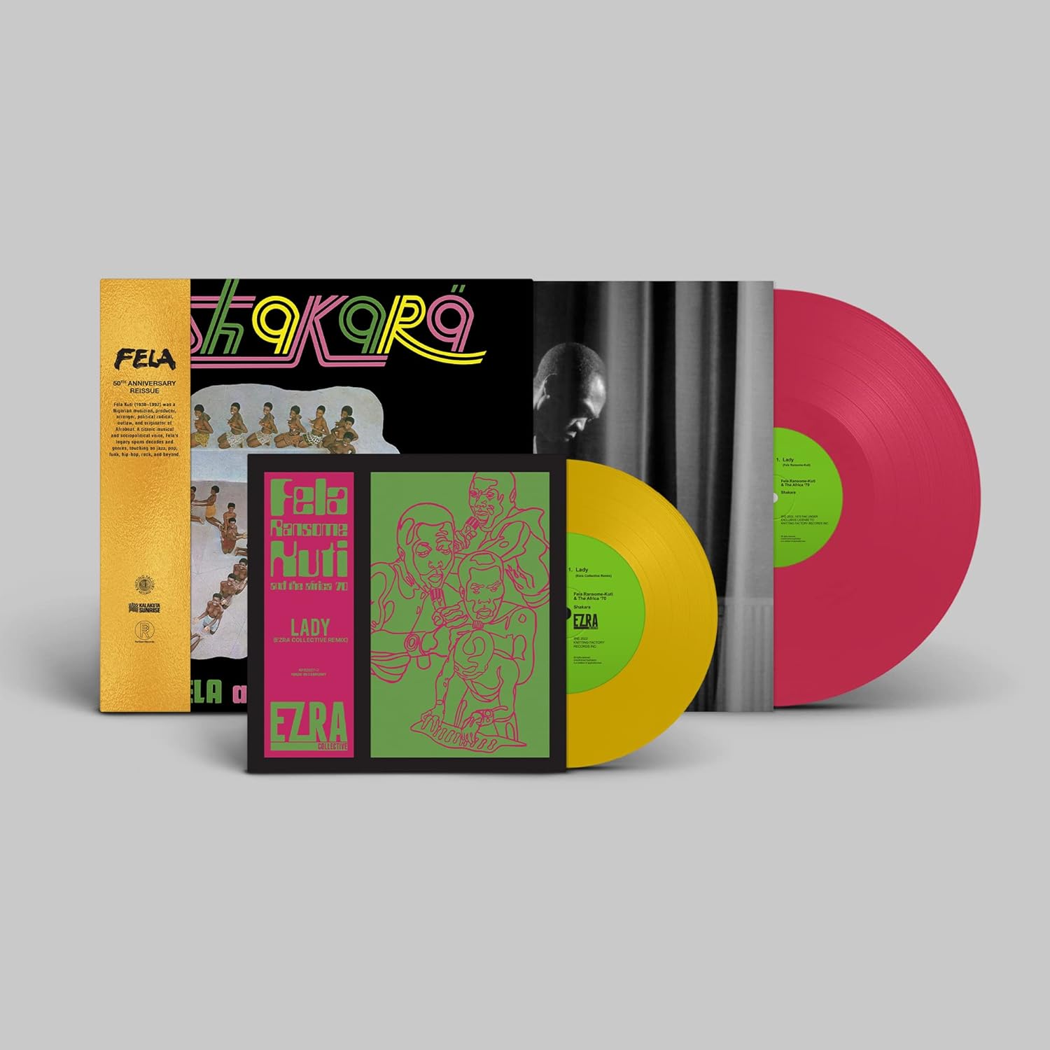 Fela Kuti - Shakara (with Bonus 7", Anniversary Edition, Pink & Yellow Vinyl) (LP) - Joco Records