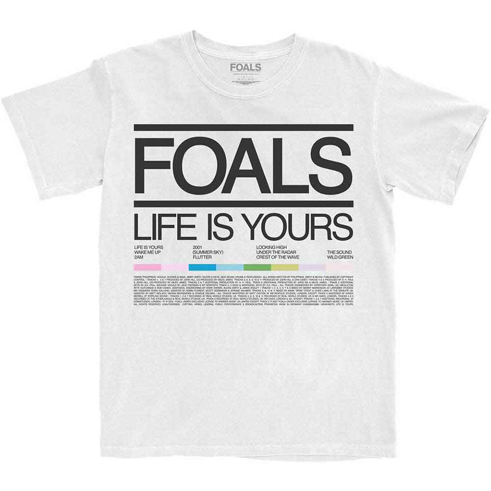 Foals - Life Is Yours Song List (T-Shirt) - Joco Records