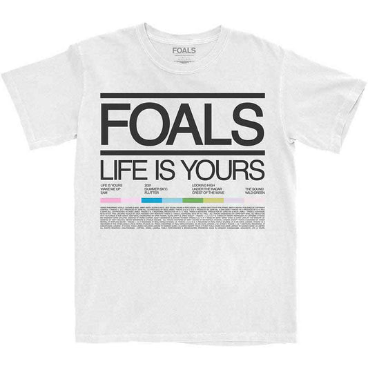 Foals - Life Is Yours Song List (T-Shirt) - Joco Records