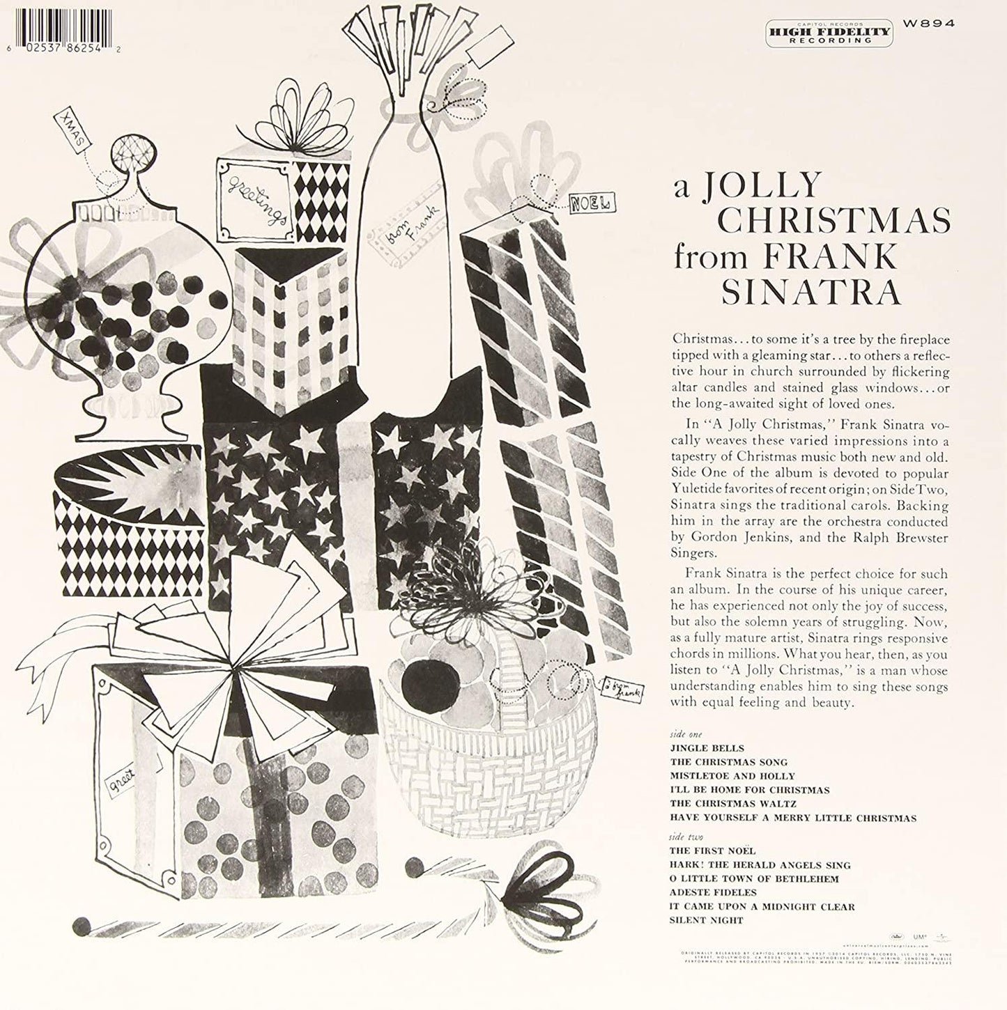 Frank Sinatra - A Jolly Christmas from Frank Sinatra (Mono, Remastered, 180 Gram) (LP) - Joco Records