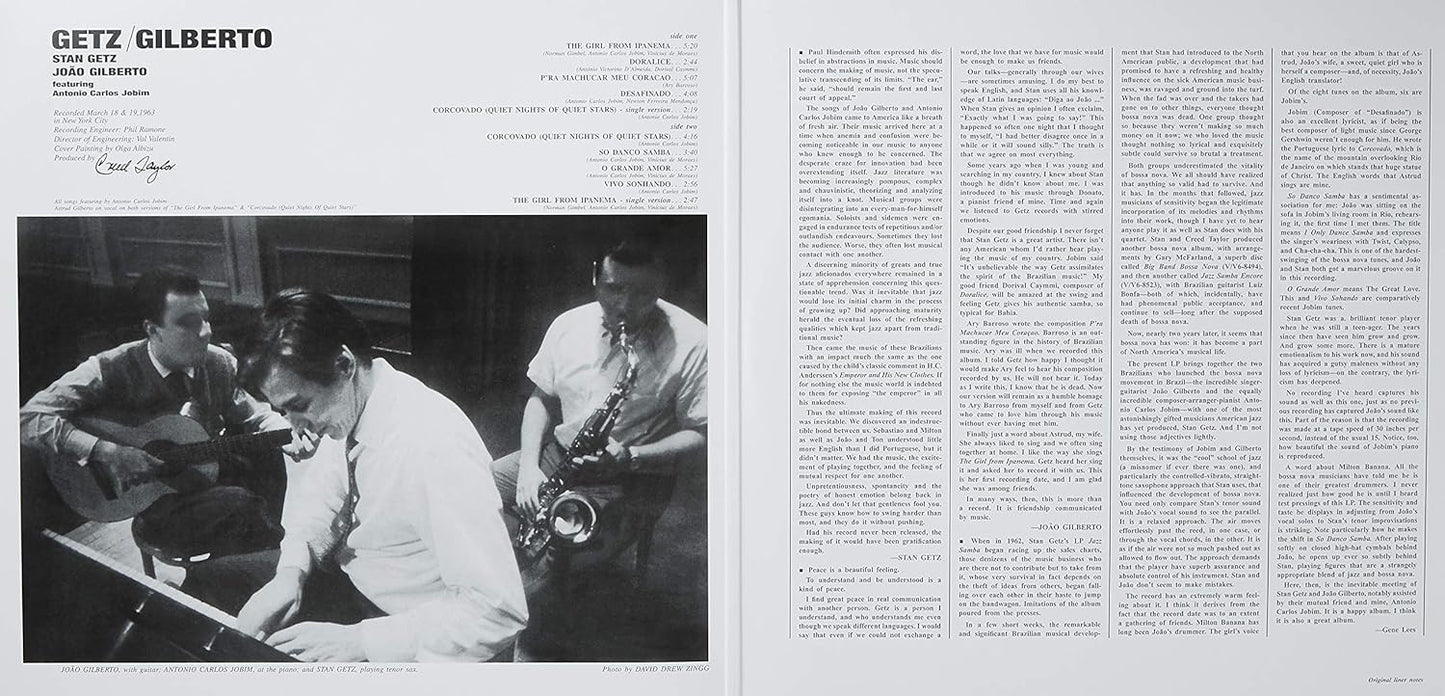 Stan Getz & Joao Gilberto - Getz / Gilberto (Import, Gatefold) (LP) - Joco Records