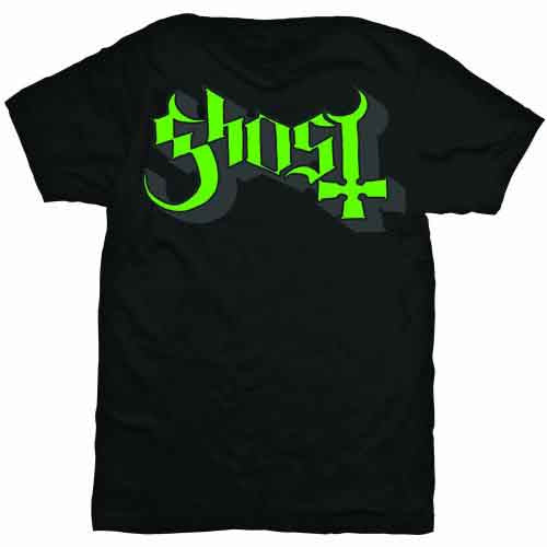 Ghost - Green/Grey Keyline Logo (T-Shirt) - Joco Records