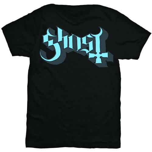 Ghost - Blue/Grey Keyline Logo (T-Shirt) - Joco Records