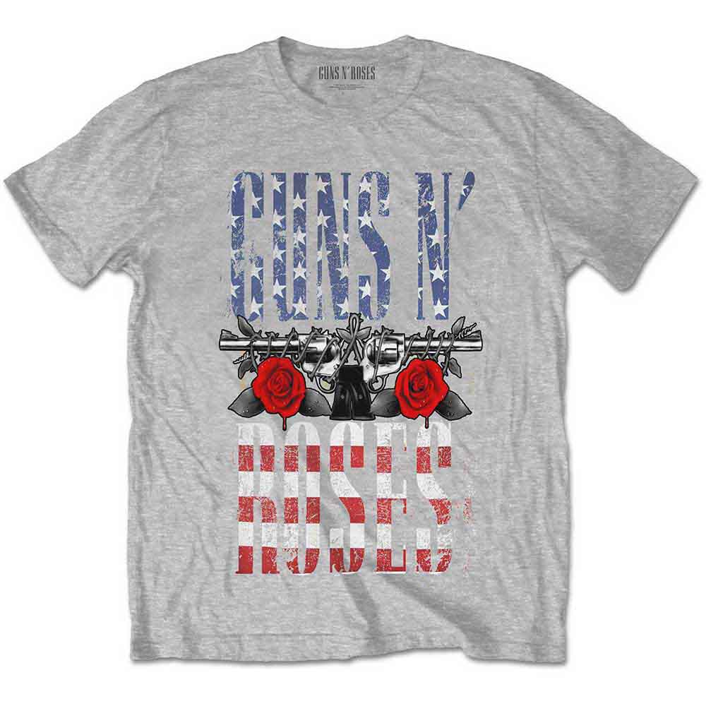 Guns N' Roses - US Flag in Logo (T-Shirt) - Joco Records