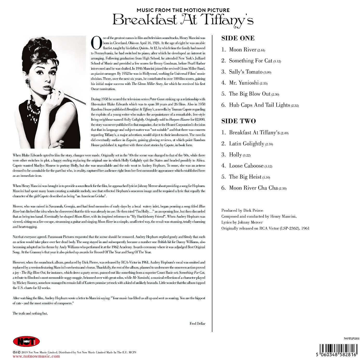 Henry Mancini - Breakfast At Tiffany's (Original Soundtrack) (Limited Edition, Pink Vinyl) (LP) - Joco Records