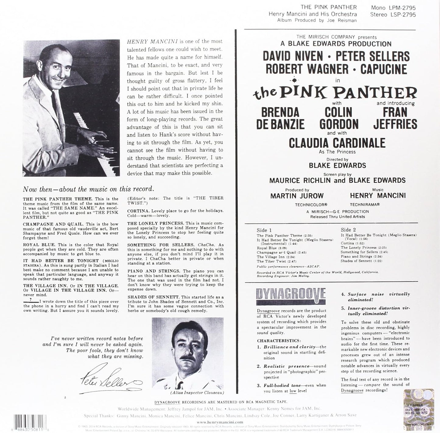 Henry Mancini - The Pink Panther (Music From The Film Score) (Pink Vinyl) (LP) - Joco Records