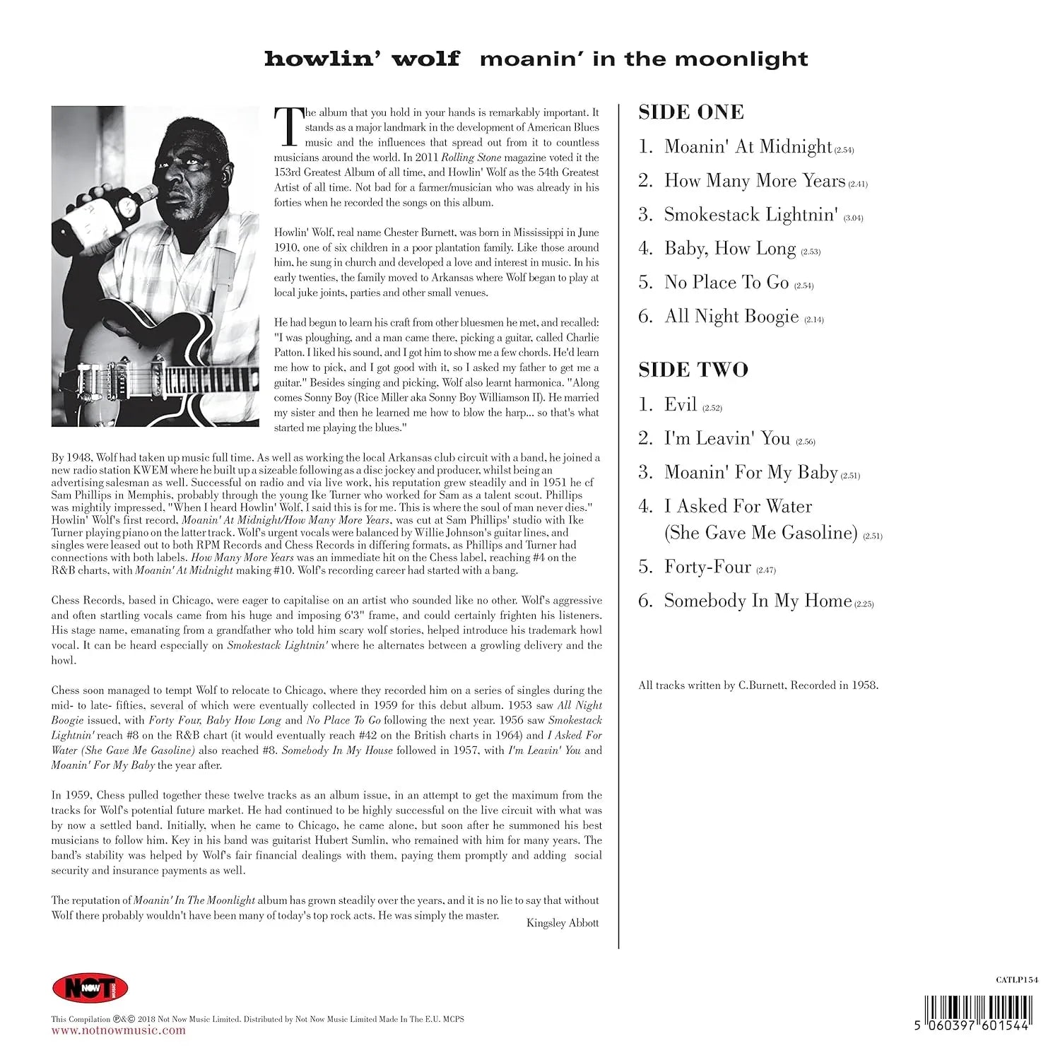 Howlin' Wolf - Moanin' In The Moonlight (Import, 180 Gram) (LP) - Joco Records