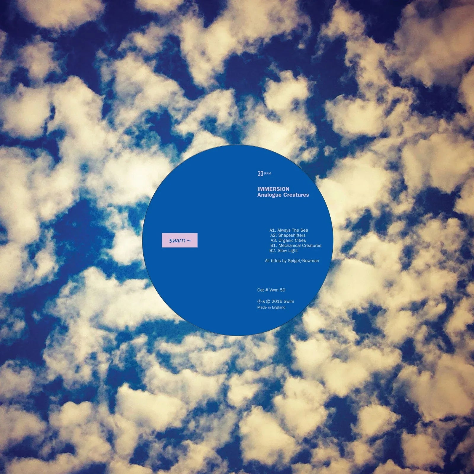 Immersion - Analogue Creatures - 10" (Vinyl) - Joco Records