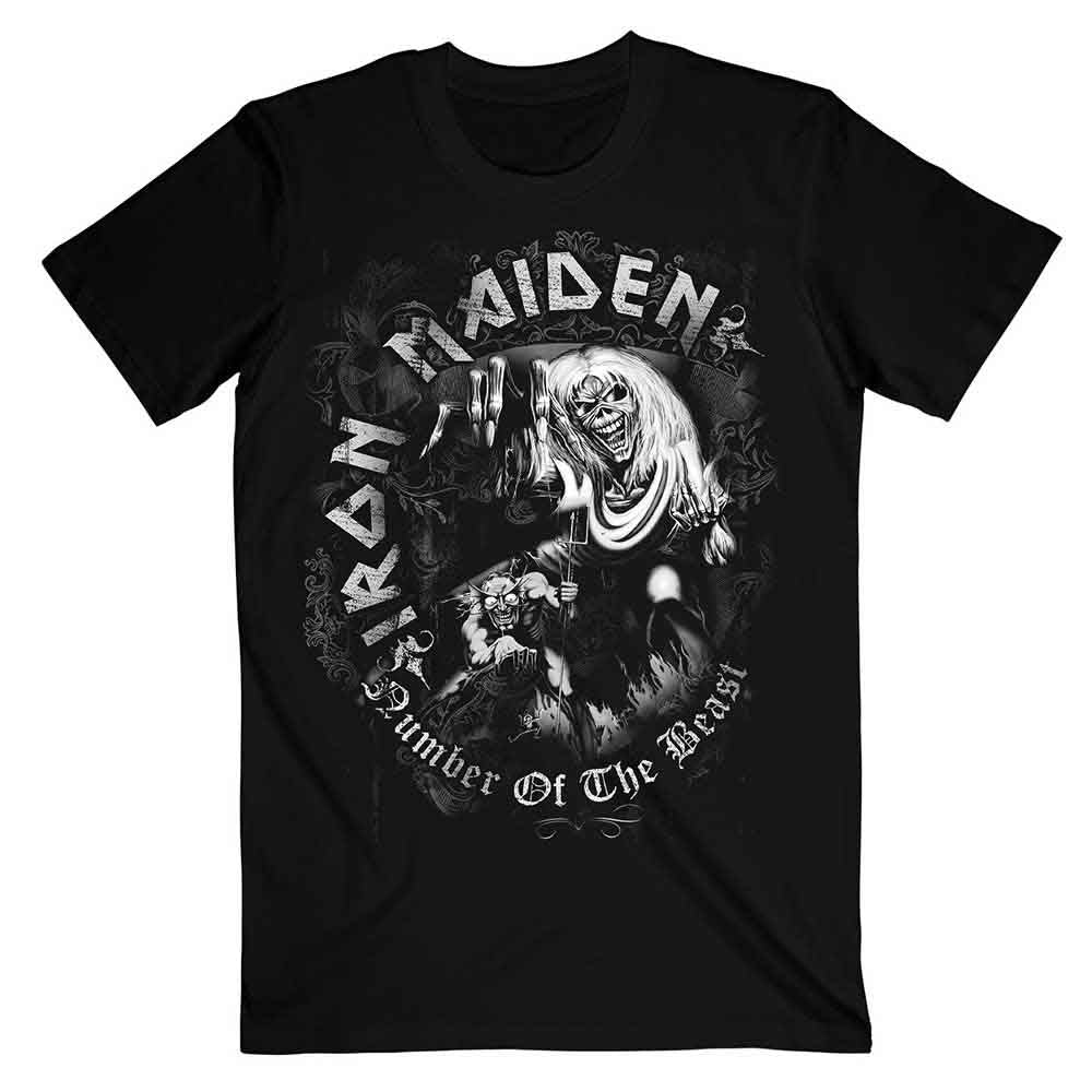 Iron Maiden - Number Of The Beast Grey Tone (T-Shirt) - Joco Records