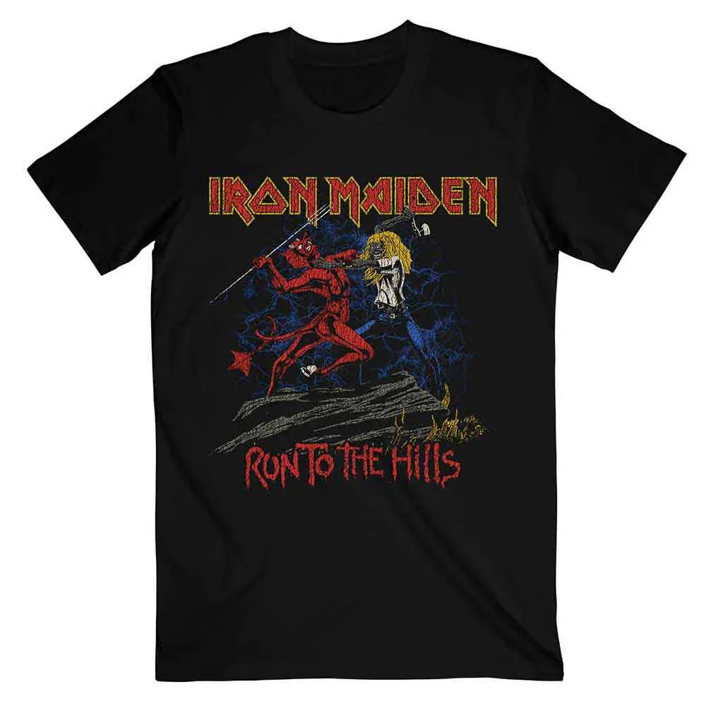 Iron Maiden - Number Of The Beast Run To The Hills Distress (T-Shirt) - Joco Records