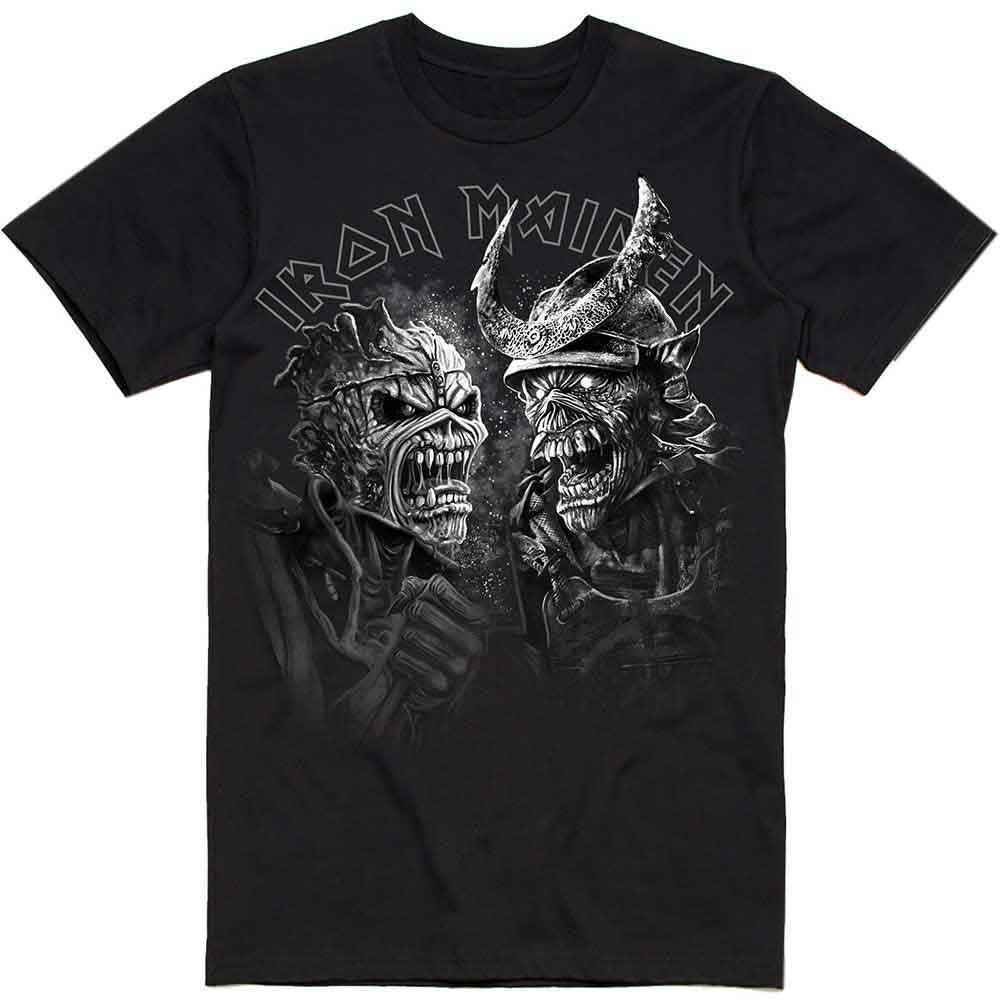 Iron Maiden - Senjutsu Large Grayscale Heads (T-Shirt) - Joco Records