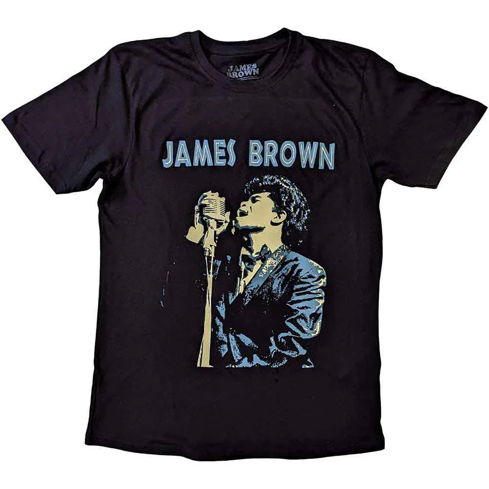 James Brown - Holding Mic (T-Shirt) - Joco Records