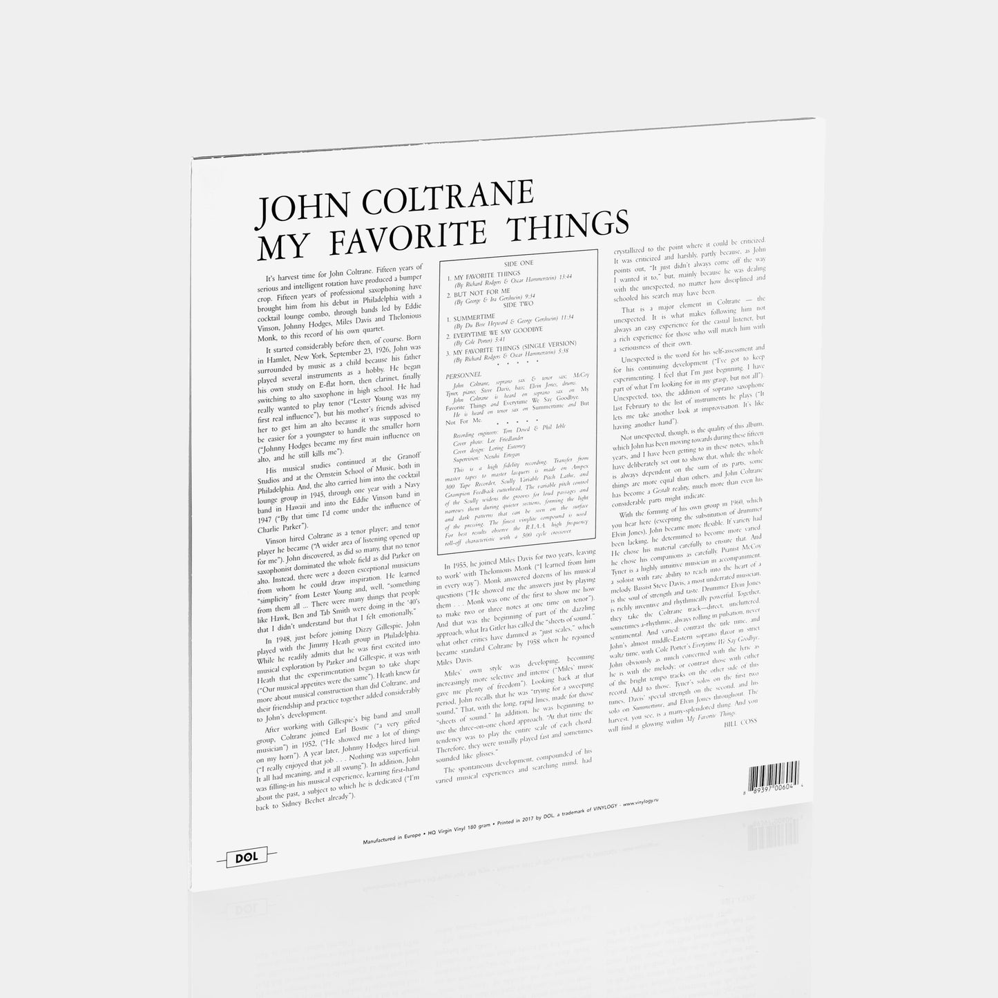 John Coltrane - My Favorite Things (Limited Edition, Remastered, 180 Gram, Blue Vinyl) (LP)