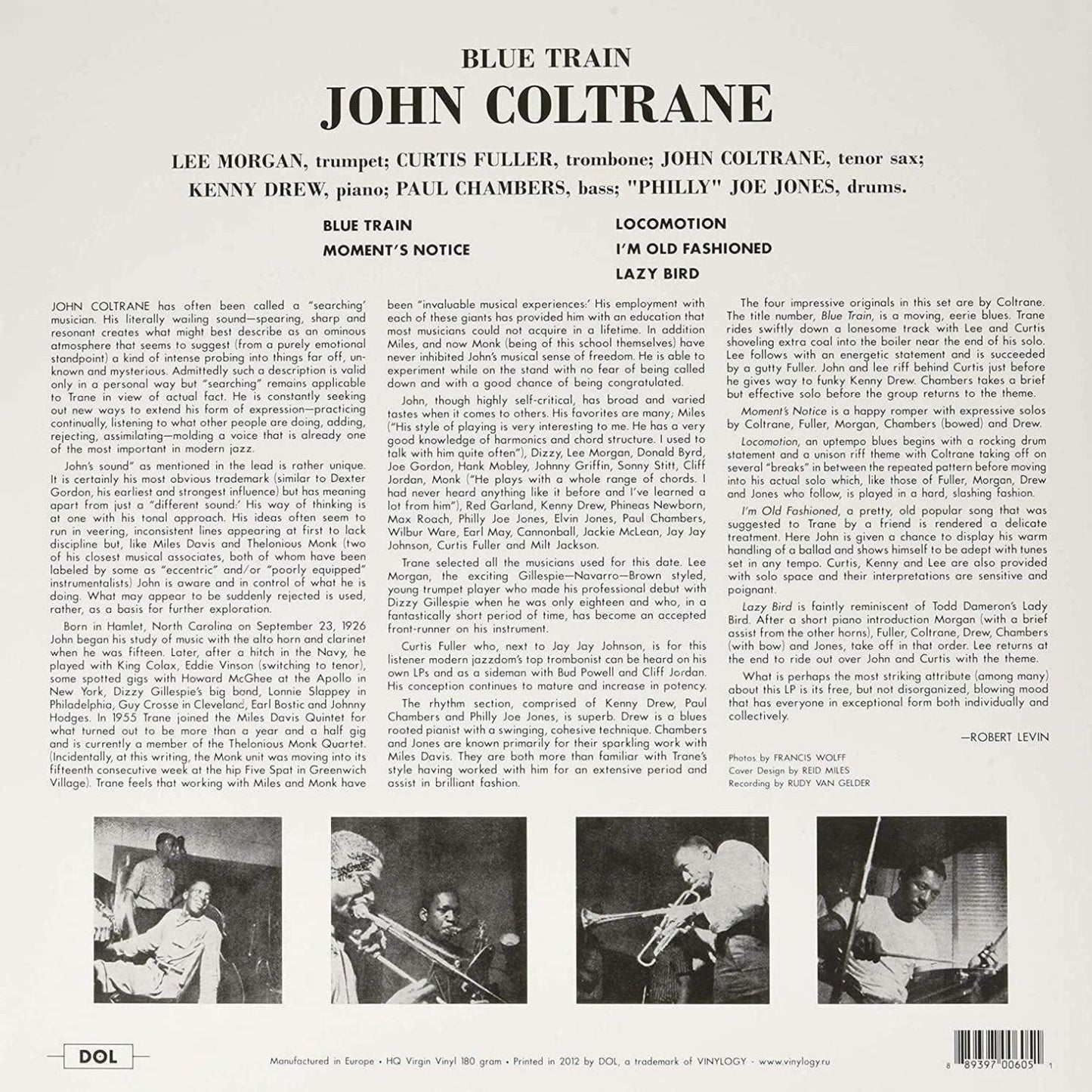 John Coltrane - Blue Train (Limited Edition, 180 Gram, Blue Vinyl) (LP) - Joco Records