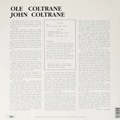 John Coltrane - Ole (Limited Edition, 180 Gram, Blue Vinyl) (LP) - Joco Records