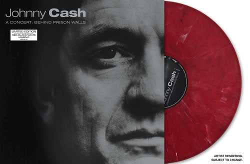 Johnny Cash - A Concert: Behind Prison Walls (Limited Edition, Red, Black, & White Marble Color Vinyl) - Joco Records