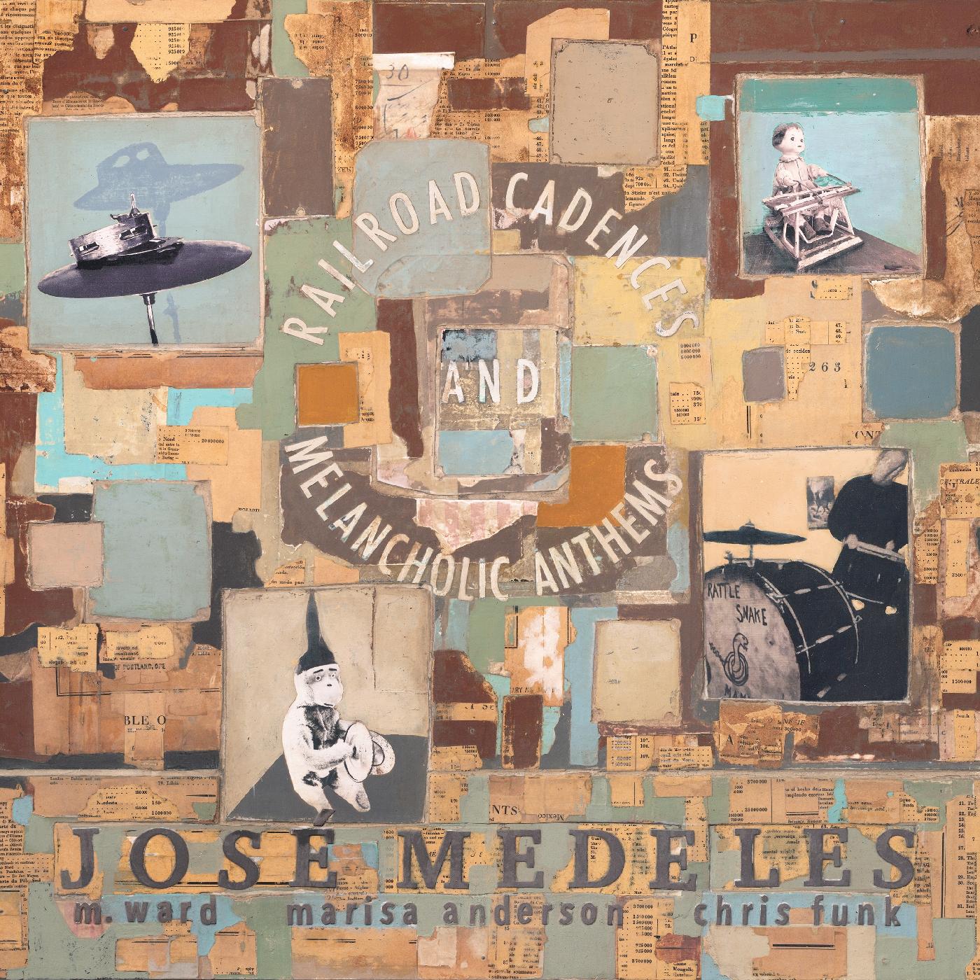 Jose W/ M. Ward Medeles - Railroad Cadences & Melancholic Anthems (Clear W/ Black Smoke Vinyl) - Joco Records
