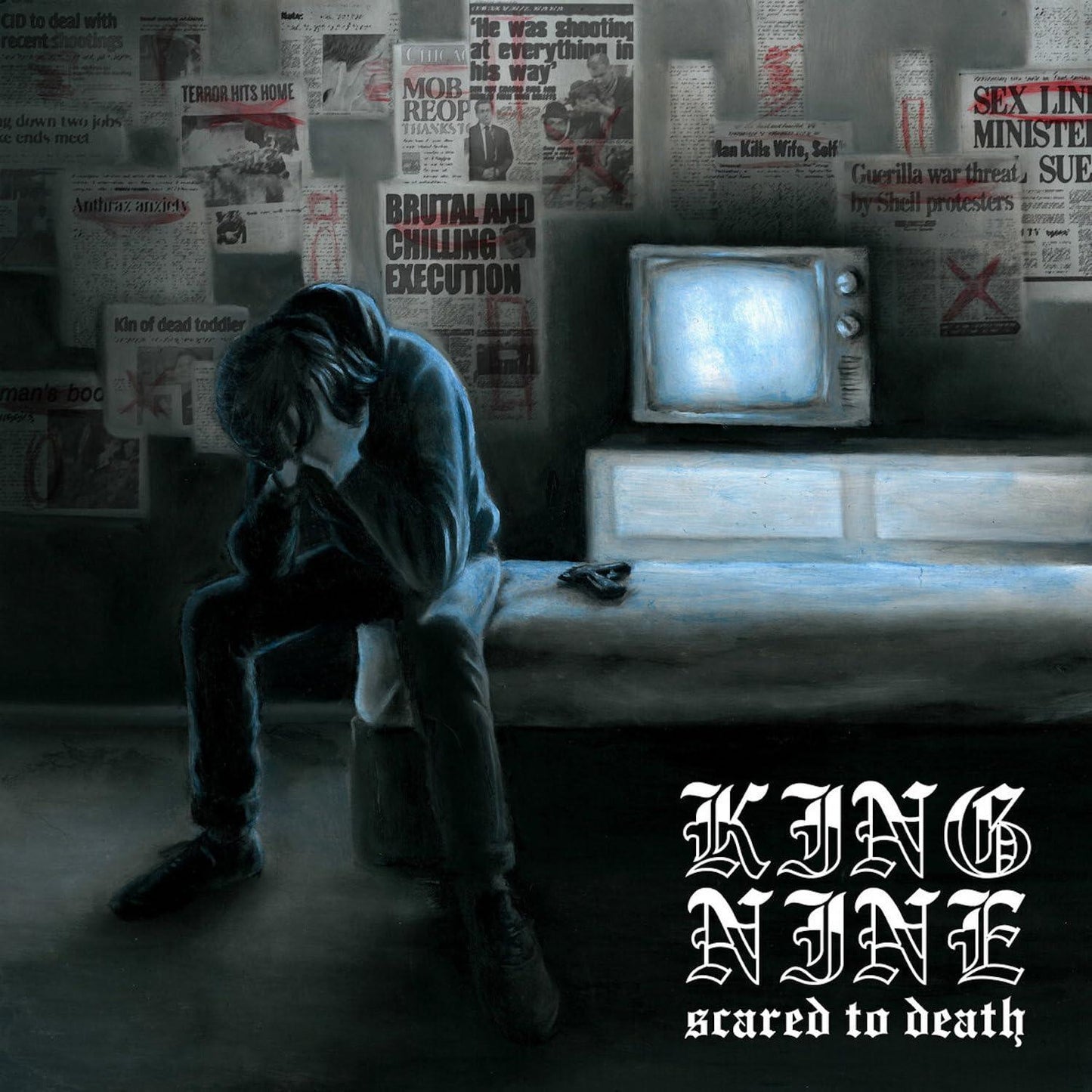 King Nine - Scared to Death (Limited Edition, Baby Blue & Black Splatter Vinyl) (LP) - Joco Records