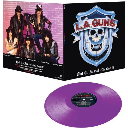 L.A. Guns - Riot On Sunset: The Best Of (Limited Edition, Purple Marble Vinyl) (LP) - Joco Records