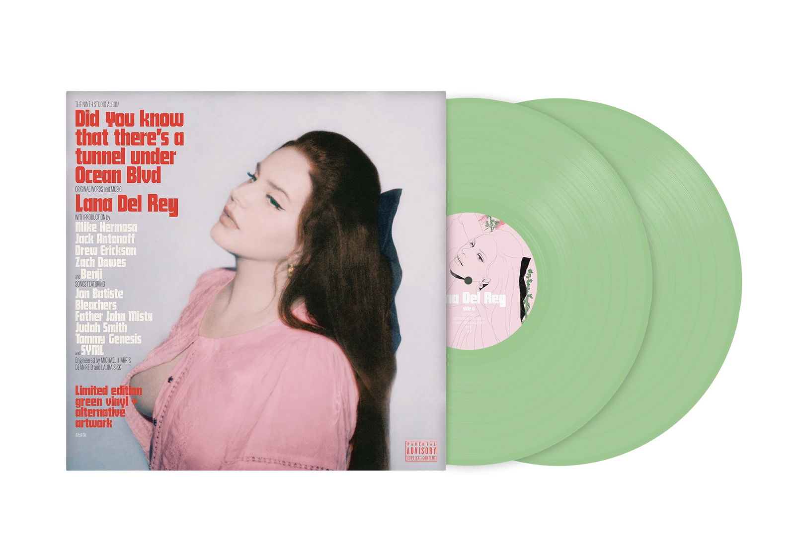 Lana Del Rey - Did You Know That There’s A Tunnel Under Ocean Blvd (Light Green Color Vinyl,  2 LP) (Alt. Cover) - Joco Records