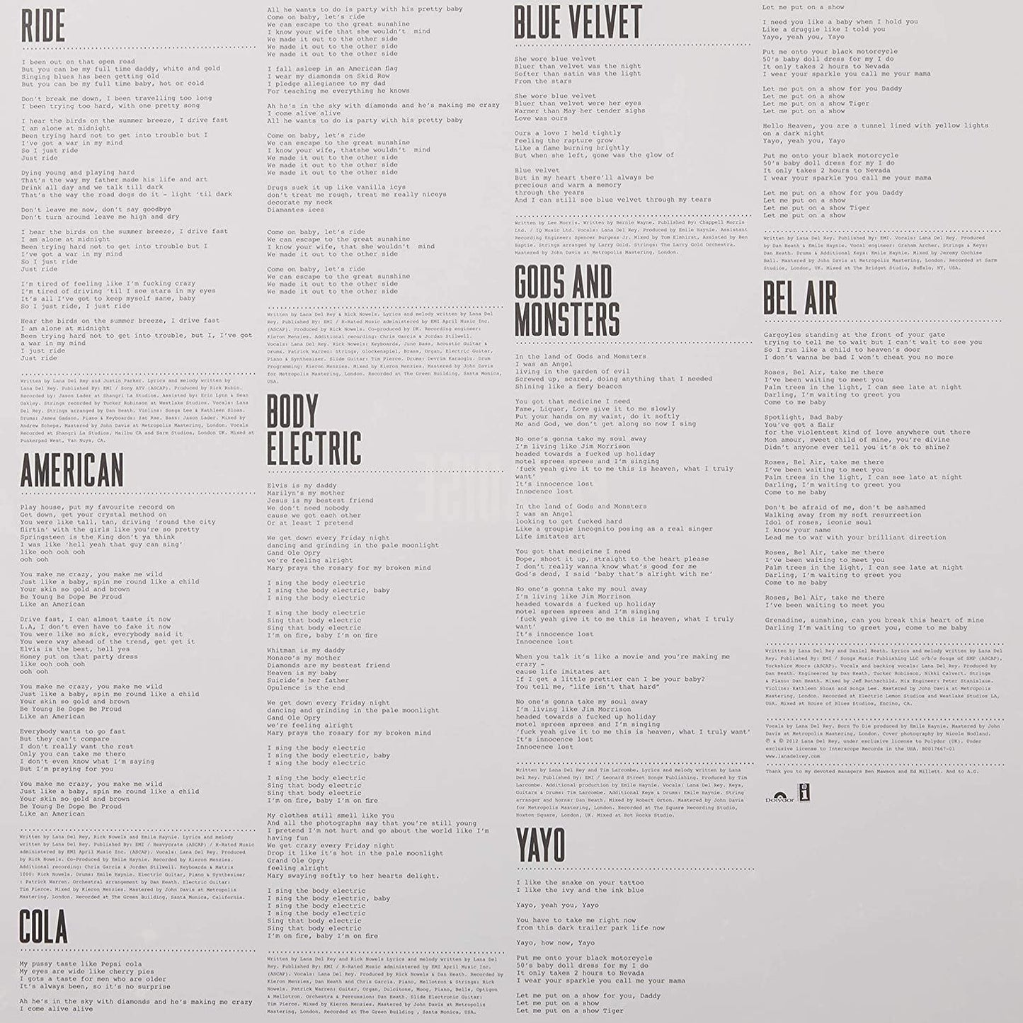 Lana Del Rey - Paradise (Explicit) (LP) - Joco Records