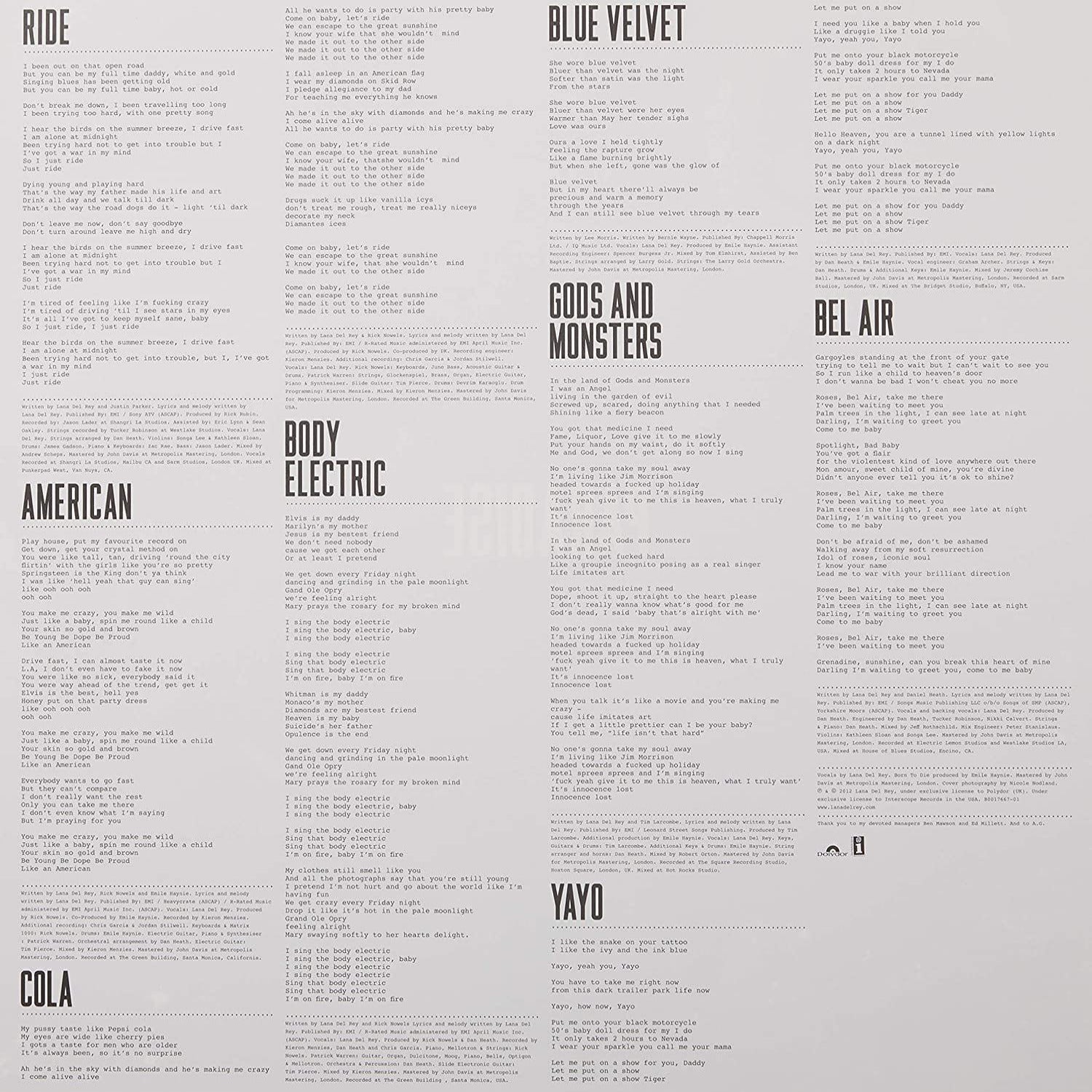 Lana Del Rey - Paradise (Explicit) (LP) - Joco Records