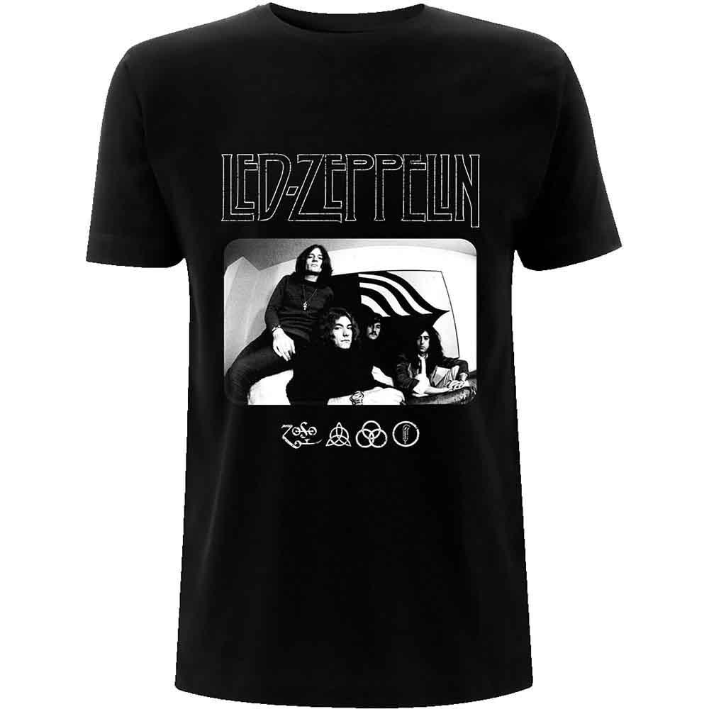 Led Zeppelin - Icon Logo Photo (T-Shirt) - Joco Records