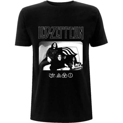 Led Zeppelin - Icon Logo Photo (T-Shirt) - Joco Records