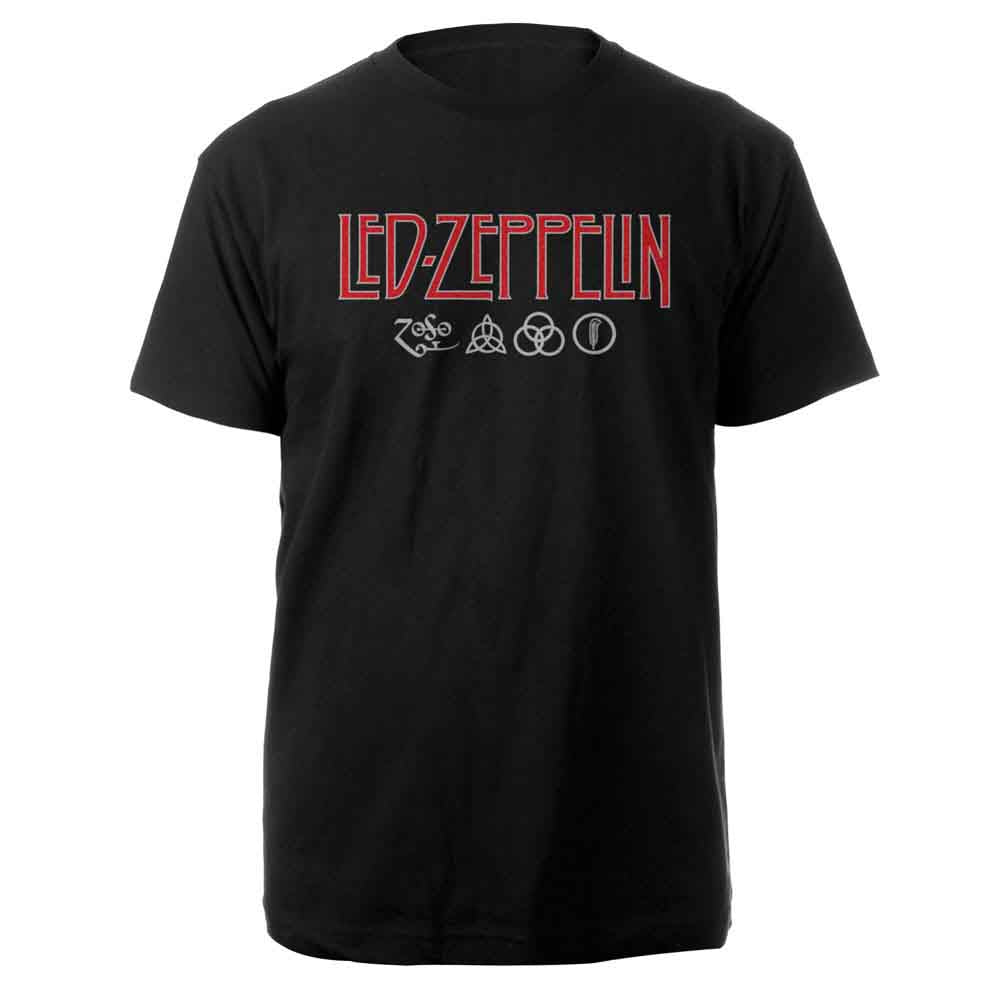 Led Zeppelin - Logo & Symbols (T-Shirt) - Joco Records