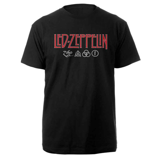 Led Zeppelin - Logo & Symbols (T-Shirt) - Joco Records