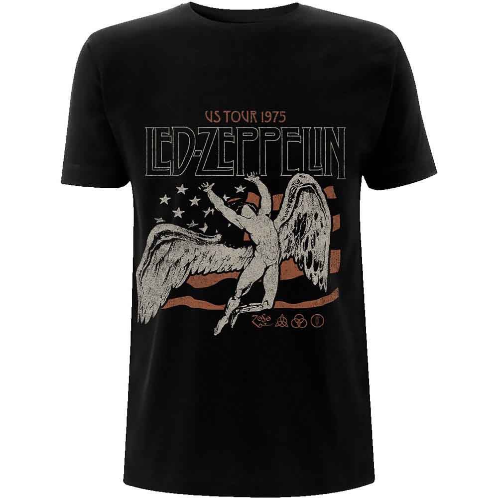 Led Zeppelin - US 1975 Tour Flag (T-Shirt) - Joco Records