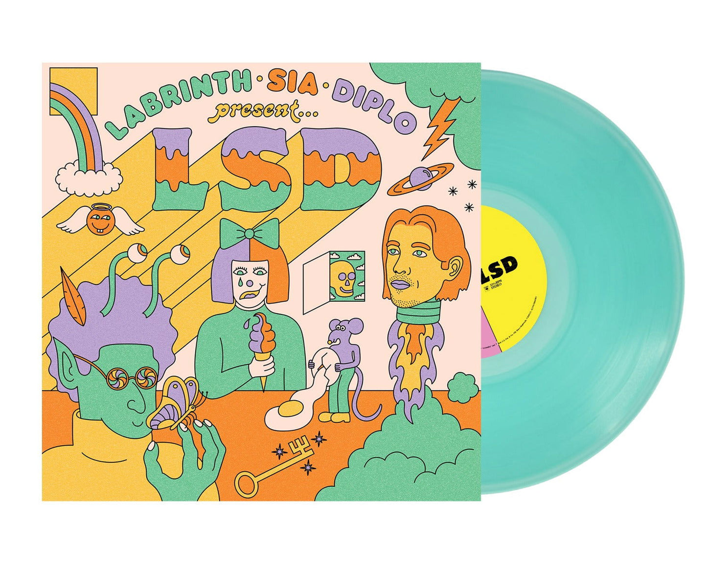 Lsd Feat. Labrinth, Sia And Diplo - Lsd (5Th Anniversary Edition) (Color Vinyl, Green, Anniversary Edition, Alternate Cover) - Joco Records