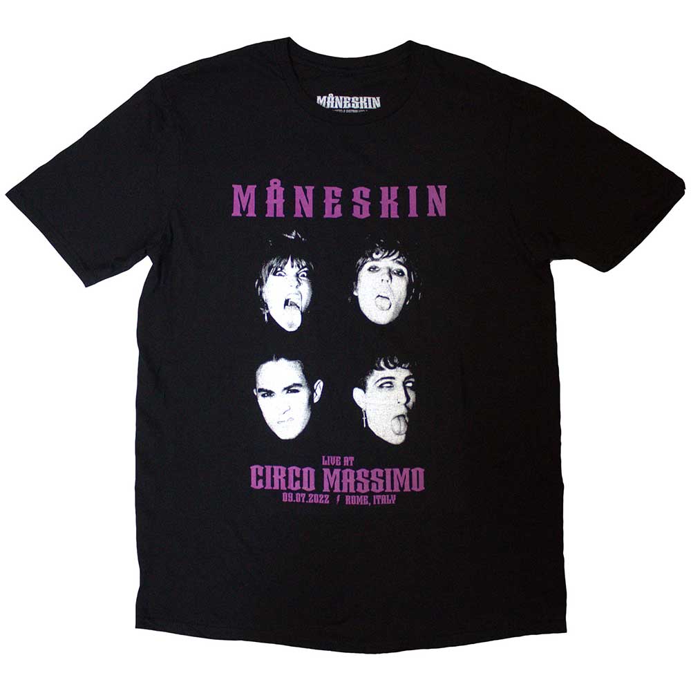 Maneskin - Live At Circo Massimo 2022 Faces (T-Shirt) - Joco Records