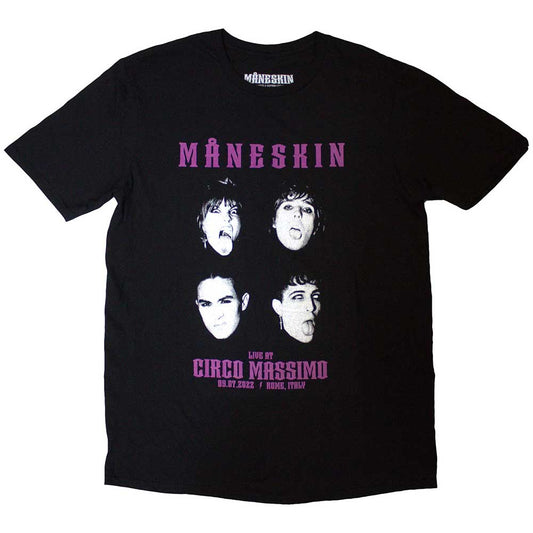 Maneskin - Live At Circo Massimo 2022 Faces (T-Shirt) - Joco Records