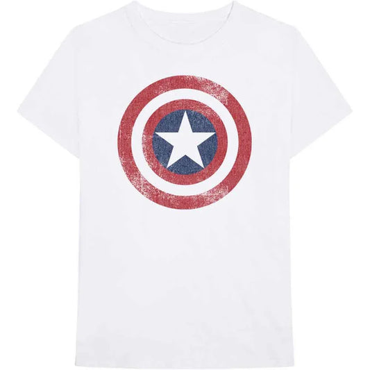Marvel Comics - Captain America Distressed Shield (T-Shirt) - Joco Records