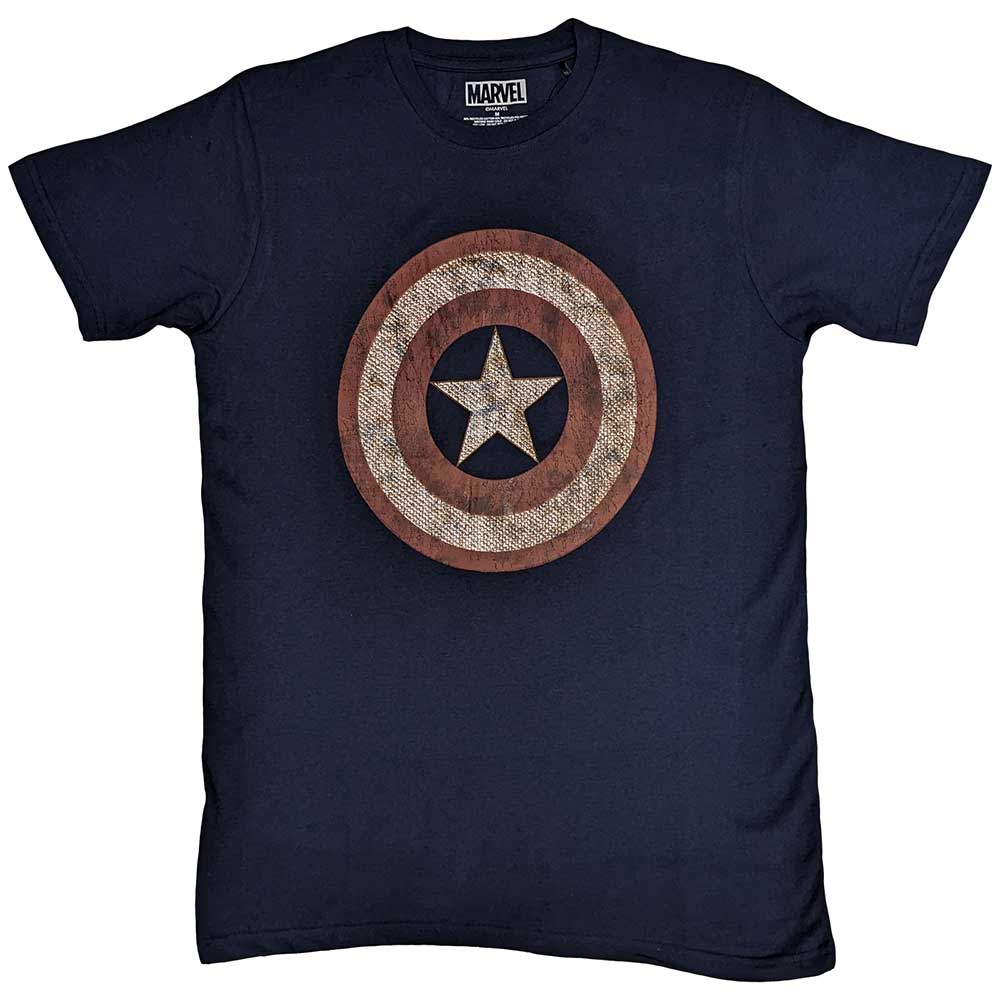 Marvel Comics - Captain America Embroidered Shield (T-Shirt) - Joco Records