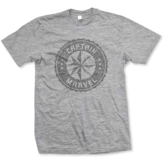 Marvel Comics - Captain Marvel Grey Circle (T-Shirt) - Joco Records