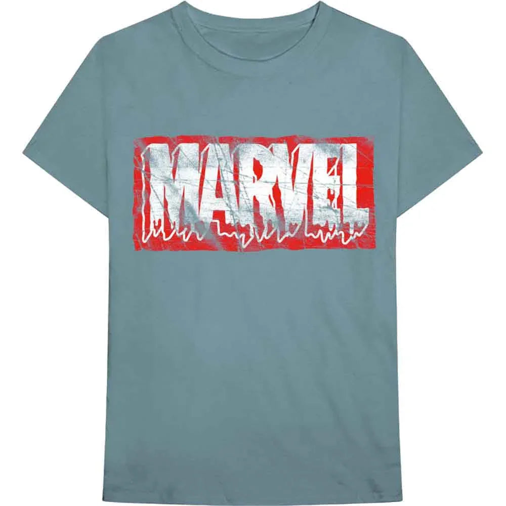 Marvel Comics - Distressed Dripping Logo (T-Shirt) - Joco Records