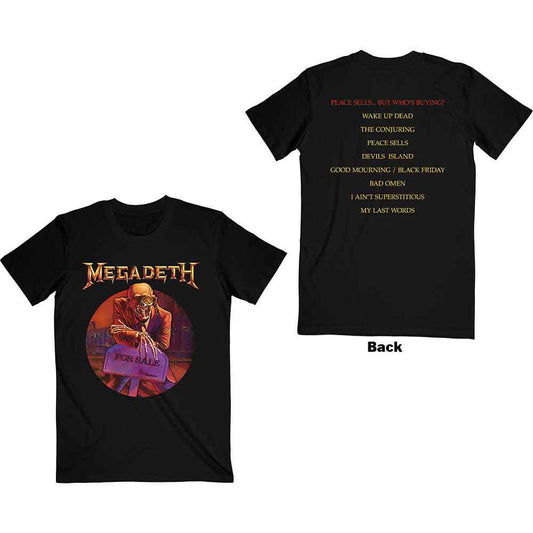 Megadeth - Peace Sells‚Ä¶ Track List (T-Shirt) - Joco Records
