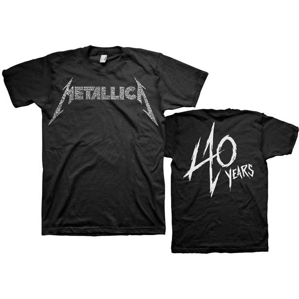 Metallica - 40th Anniversary Songs Logo (T-Shirt) - Joco Records