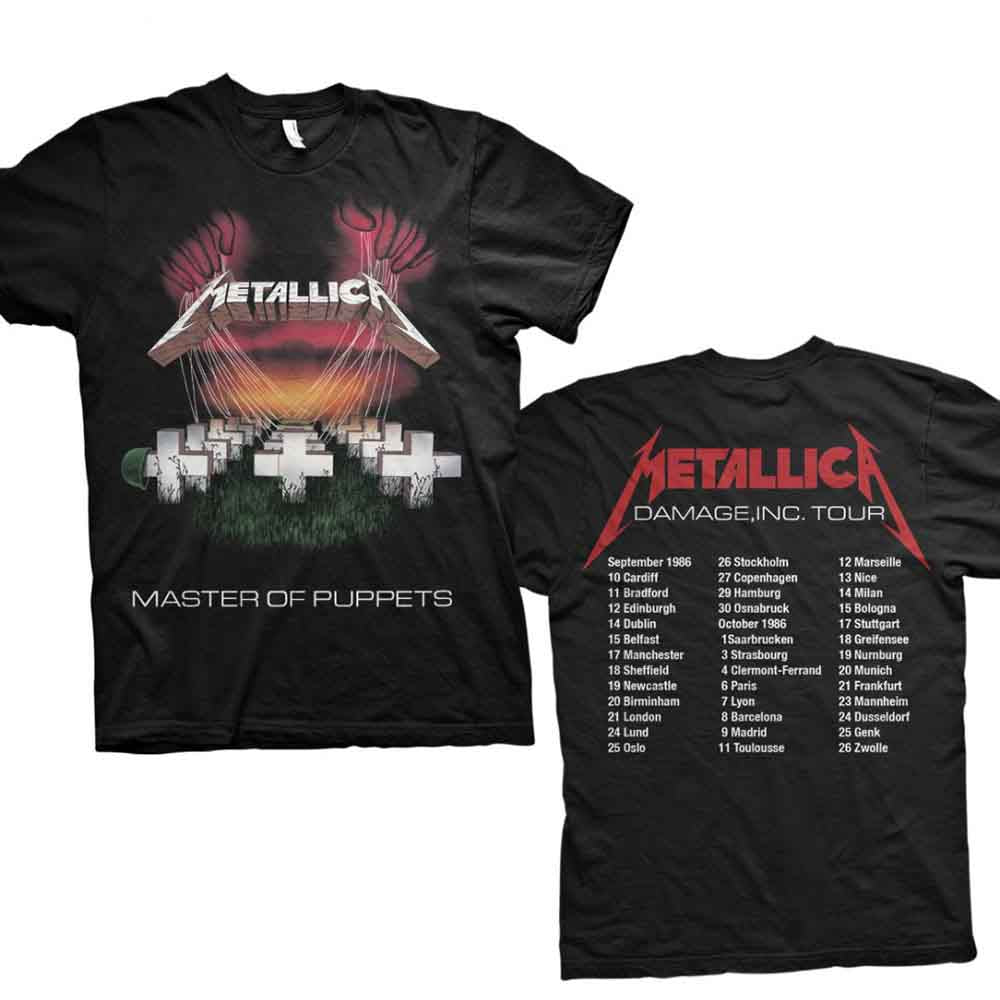 Metallica - Master of Puppets European Tour '86. (T-Shirt) - Joco Records