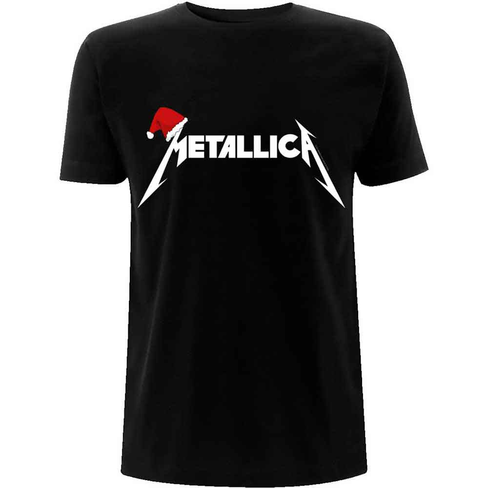 Metallica - Santa Hat Logo (T-Shirt) - Joco Records