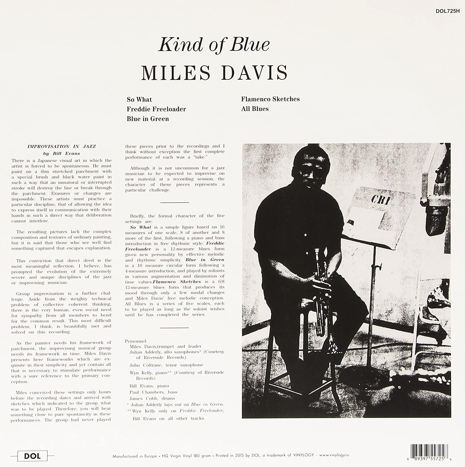 Miles Davis - Kind Of Blue (Import, 180 Gram) (LP) - Joco Records