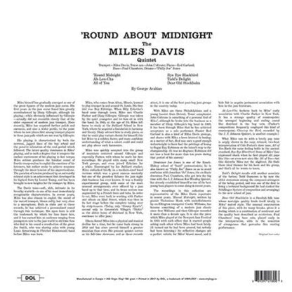 Miles Davis - Round About Midnight (Deluxe Edition, Gatefold, 180 Gram) (LP) - Joco Records