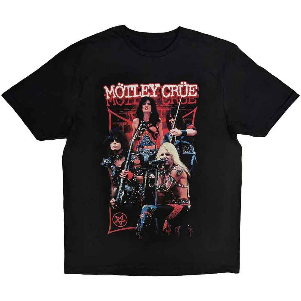 Motley Crue - Live Montage Red (T-Shirt) - Joco Records